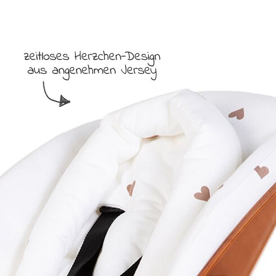 Childhome Sitzverkleinerer / Sitzkissen für Neugeborenen-Sitz Evolu - Jersey - Hearts