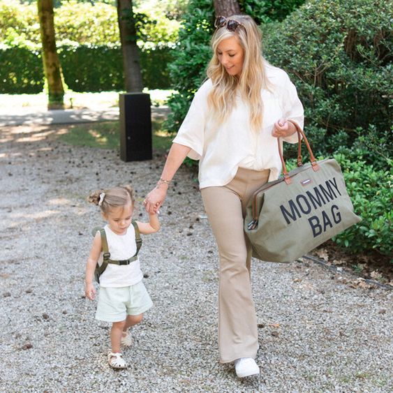 Childhome Wickeltasche Mommy Bag - Canvas - Kaki