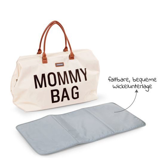 Childhome Wickeltasche Mommy Bag - Ecru / Schwarz