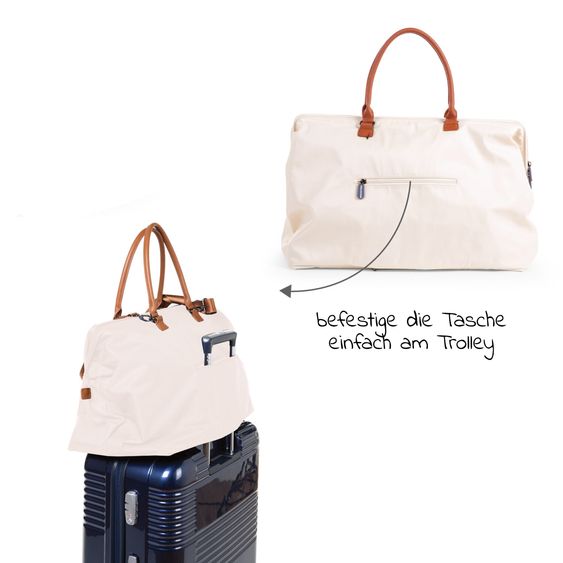 Childhome Wickeltasche Mommy Bag - Ecru / Schwarz