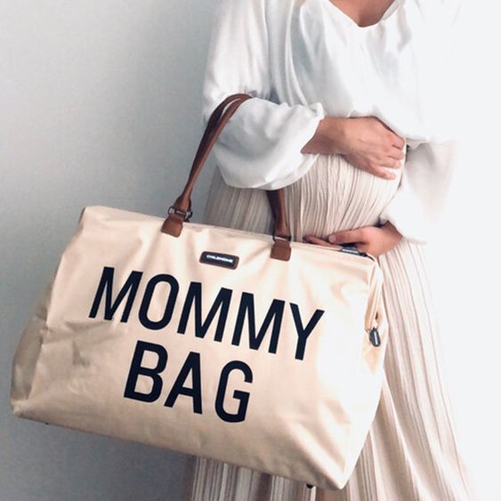 Childhome Wickeltasche Mommy Bag - Ecru / Schwarz
