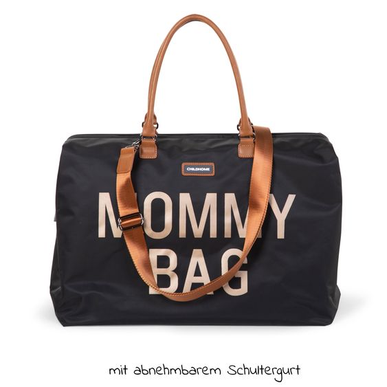 Childhome Wickeltasche Mommy Bag - Schwarz / Gold