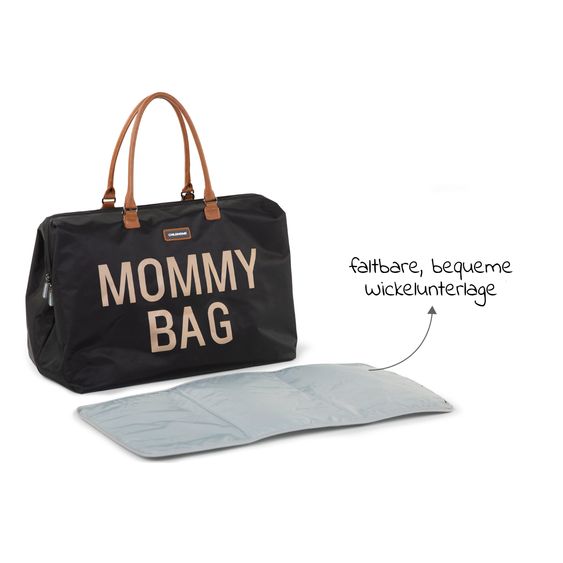 Childhome Wickeltasche Mommy Bag - Schwarz / Gold