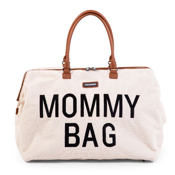 Childhome Wickeltasche Mommy Bag - Teddy - Ecru