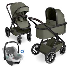 3in1 Kinderwagen-Set S Three inkl. Babywanne, Sportsitz, Babyschale Tulip Pearl & Adapter - Wheat