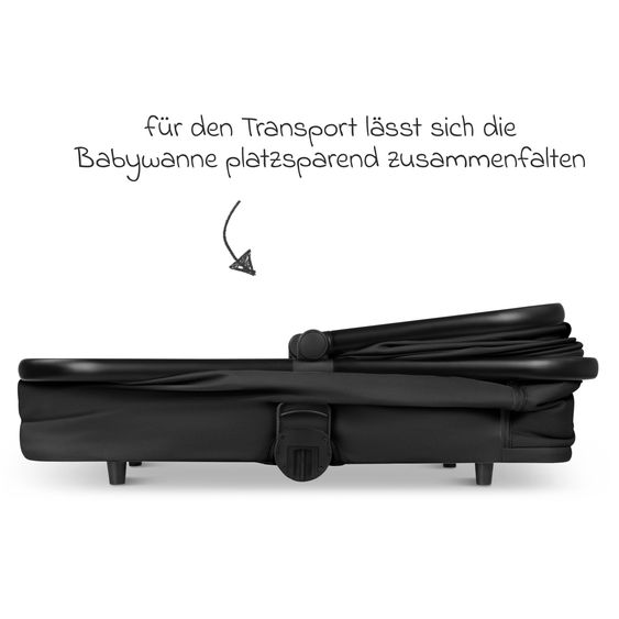 circle by ABC Design 8-tlg. Kinderwagen-Set S Three Starter Set inkl. Babywanne, Sportsitz, Babyschale Tulip, Adapter, Wickeltasche Easy, Winterfußsack, Regenschutz & Moskitonetz - Black - Black