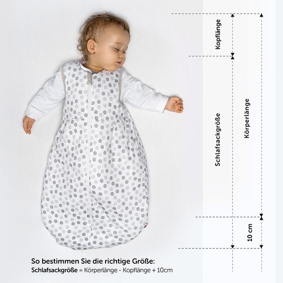 Coconette 2-tlg. Schlafsack-Set - Circle Weiß Grau - Gr. 50/56