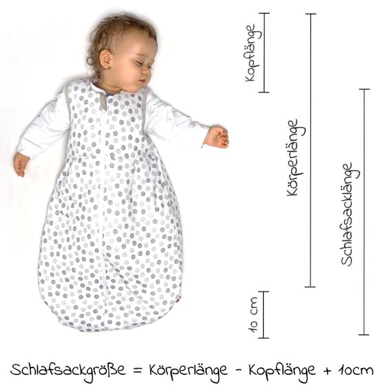 Coconette 2-tlg. Schlafsack-Set - Circle Weiß Grau - Gr. 62/68
