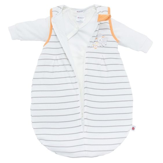 Coconette 2-tlg. Schlafsack-Set Streifen - Schäfchen - Beige - Gr. 50/56