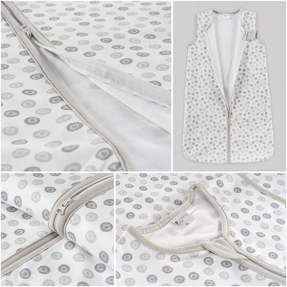 Coconette Schlafsack wattiert - Circle Weiß Grau - Gr. 70 cm