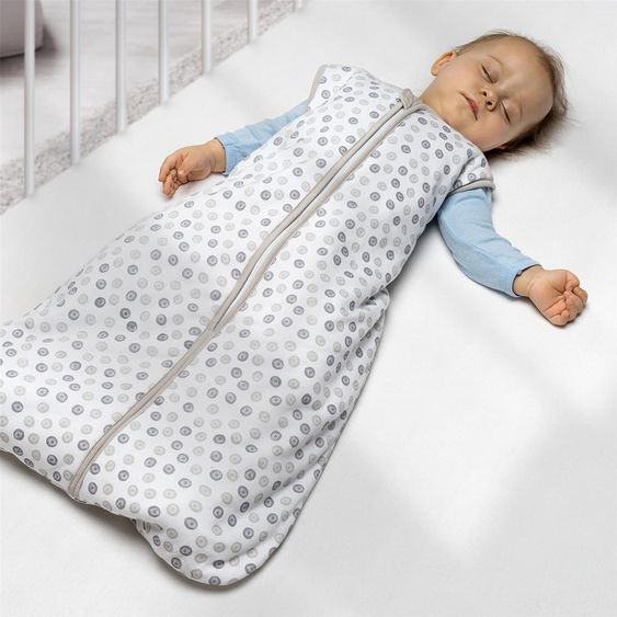 Coconette Schlafsack wattiert - Circle Weiß Grau - Gr. 70 cm
