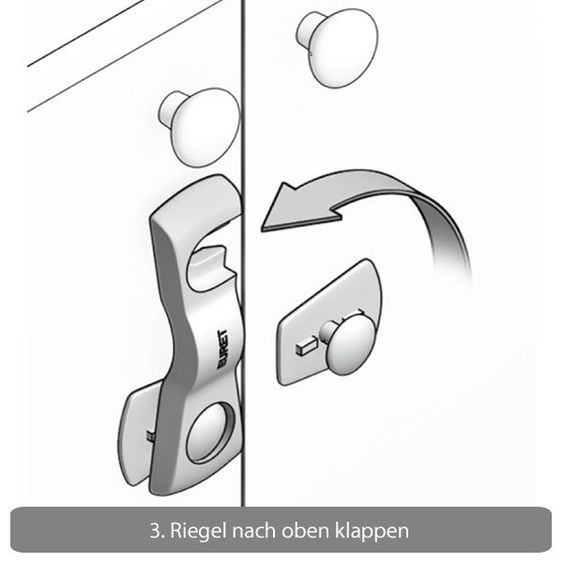 coona Schranksicherung zum Aufkleben 3-fach-Schutz