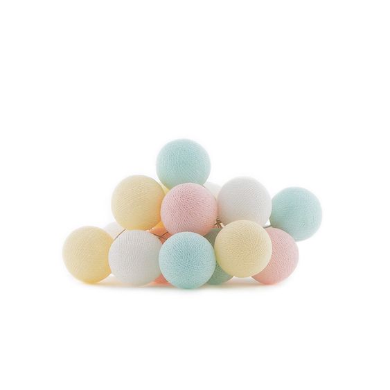 Cotton Ball Lights Cotton Ball - Fairy Lights - Pastel - Size 20