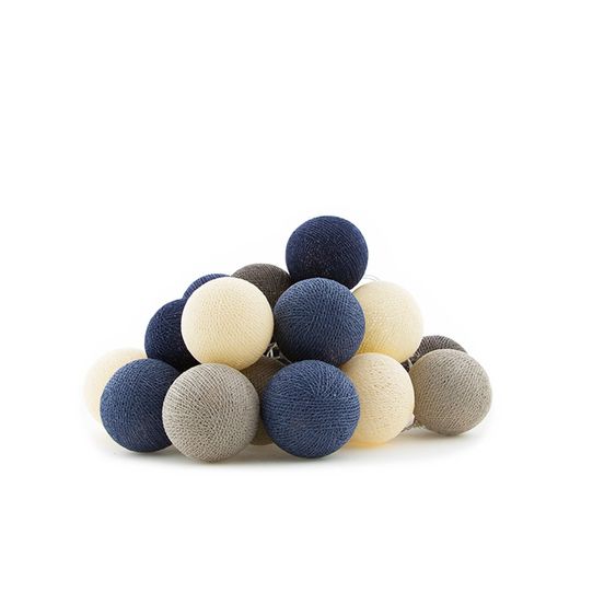 Cotton Ball Lights Cotton-Ball - Lichterkette - Stylish Blue - Gr. 20