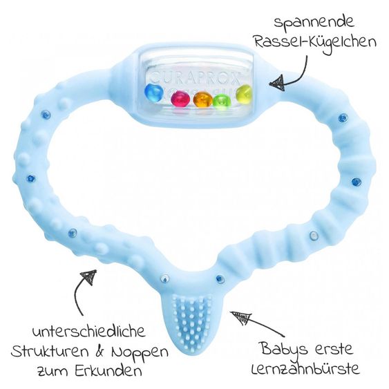 Curaprox Beißring Biofunktional Single - Blue