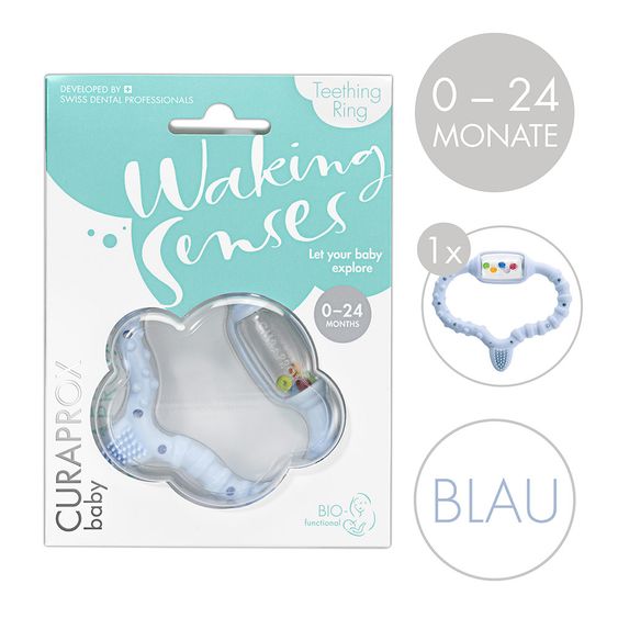 Curaprox Beißring Biofunktional Single - Blue