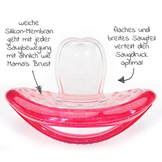 Curaprox Schnuller Biofunktional Single - Silikon 0-7 M - Pink