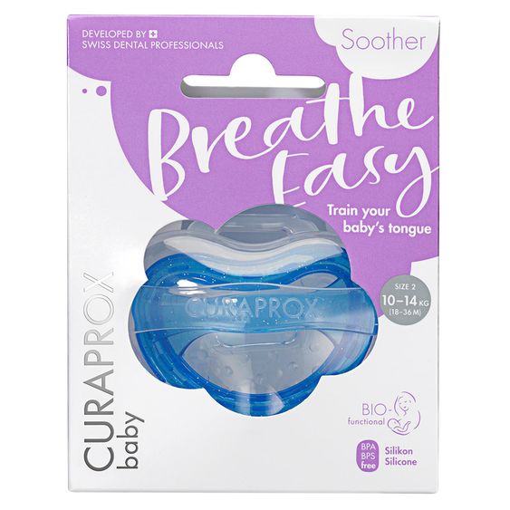 Curaprox Schnuller Biofunktional Single - Silikon 18-36 M - Blue