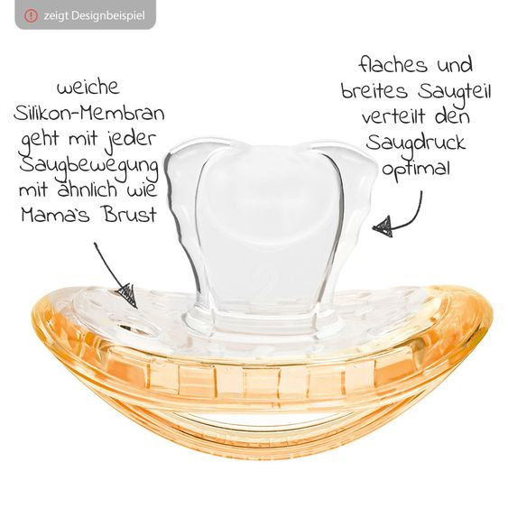 Curaprox Schnuller Biofunktional Single - Silikon 18-36 M - Orange