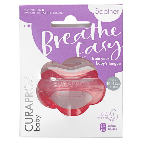 Curaprox Schnuller Biofunktional Single - Silikon 18-36 M - Pink