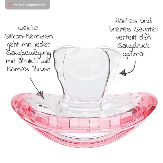 Curaprox Schnuller Biofunktional Single - Silikon 18-36 M - Pink
