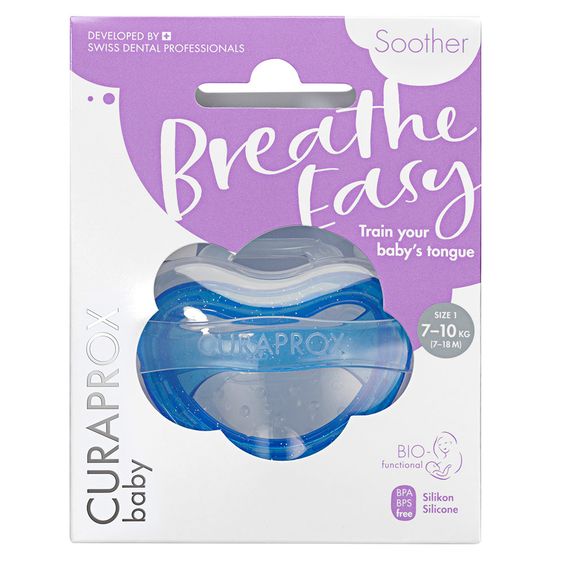 Curaprox Schnuller Biofunktional Single - Silikon 7-18 M - Blue