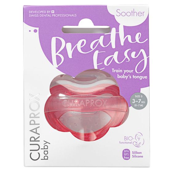 Curaprox Schnuller Biofunktional Single - Silikon 7-18 M - Pink