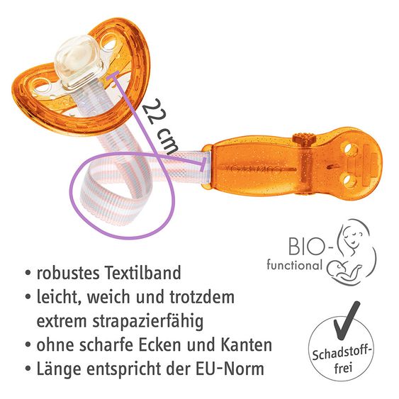 Curaprox Schnullerhalter Single - Orange