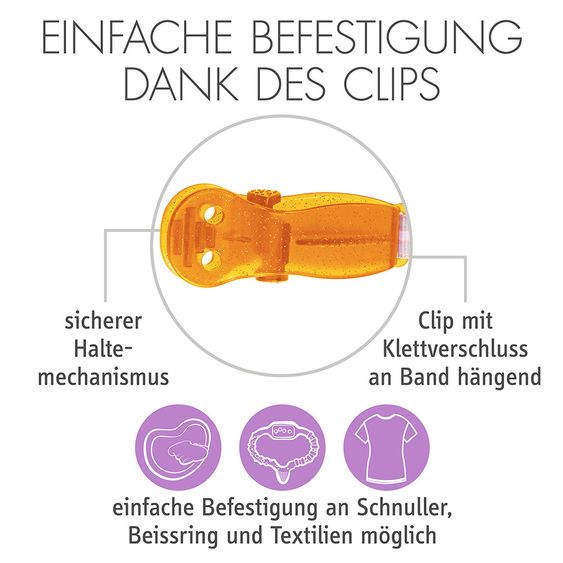 Curaprox Schnullerhalter Single - Orange
