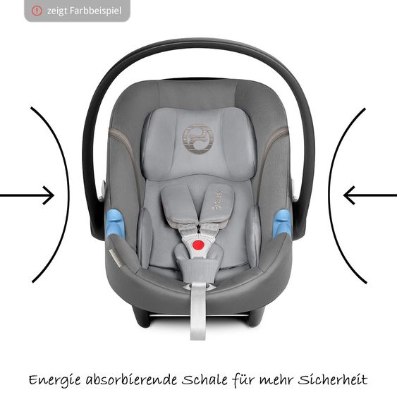 Cybex Babyschale Aton M - Lavastone Black Black