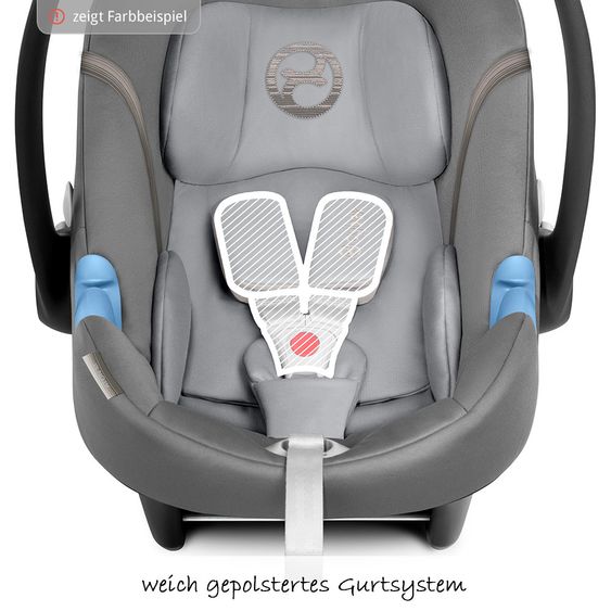 Cybex Babyschale Aton M - Lavastone Black Black