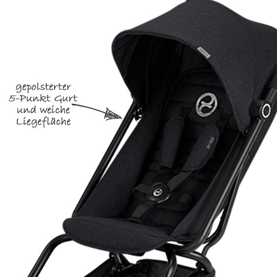 Cybex Buggy Eezy S - Lavastone Black Black