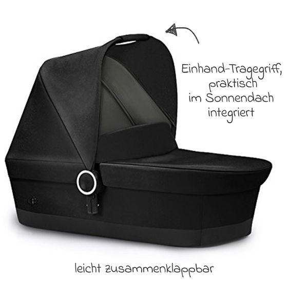 Cybex gb PLATINUM Kinderwagenaufsatz Maris - Monument Black