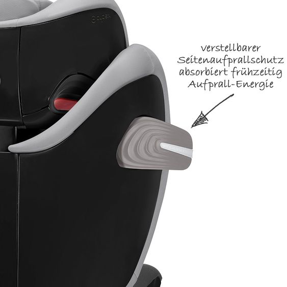 Cybex Kindersitz Solution S-Fix - Manhattan Grey Mid Grey