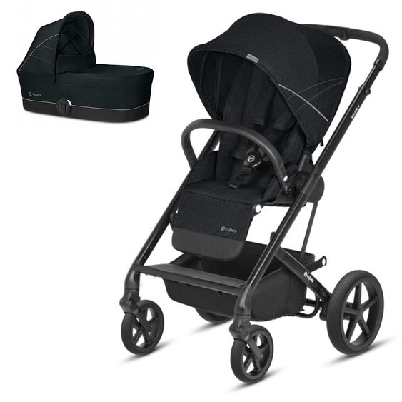 Cybex Kombi-Kinderwagen Balios S & Cot S - Lavastone Black Black