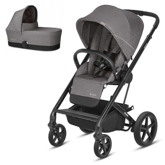 Cybex Kombi-Kinderwagen Balios S & Cot S - Manhattan Grey Mid Grey