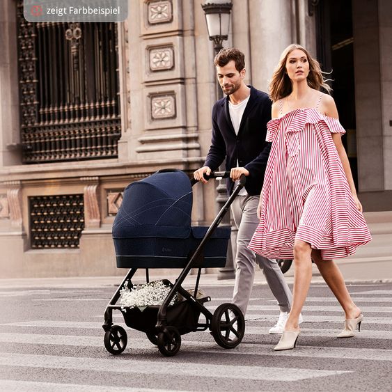 Cybex Kombi-Kinderwagen Balios S & Cot S - Manhattan Grey Mid Grey