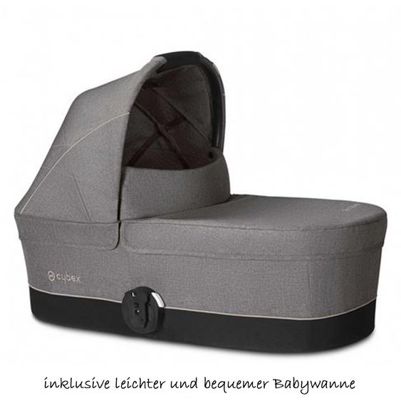 Cybex Kombi-Kinderwagen Balios S & Cot S - Manhattan Grey Mid Grey