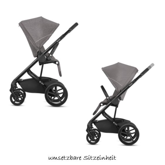 Cybex Kombi-Kinderwagen Balios S & Cot S - Manhattan Grey Mid Grey
