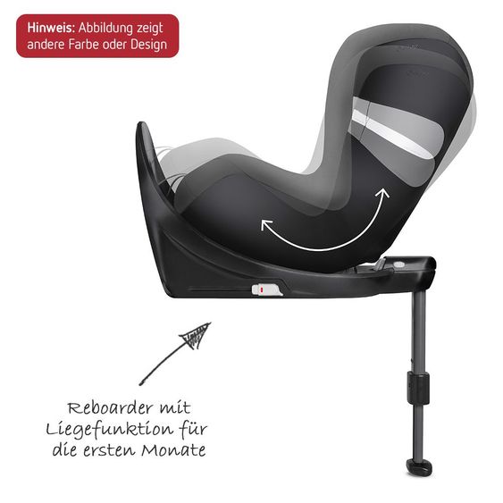 Cybex Reboarder-Kindersitz Sirona M2 i-Size inkl. Base - Graphite Black