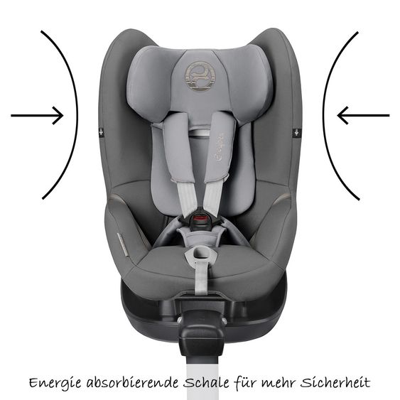 Cybex Reboarder-Kindersitz Sirona M2 i-Size inkl. Base - Manhattan Grey Mid Grey