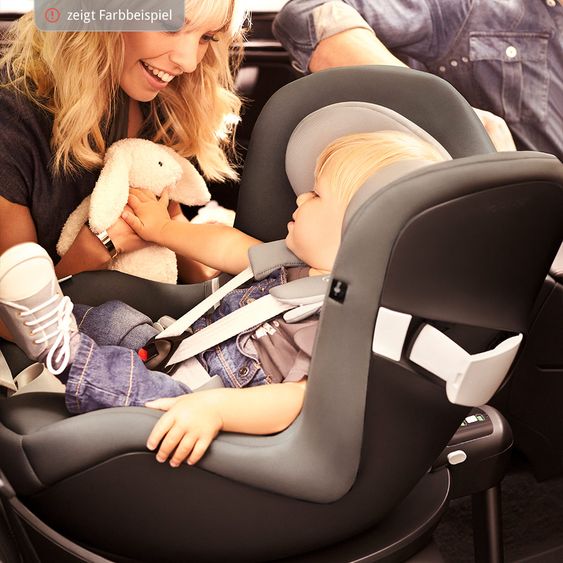 Cybex Reboarder-Kindersitz Sirona M2 i-Size inkl. Base - Pepper Black Dark Grey