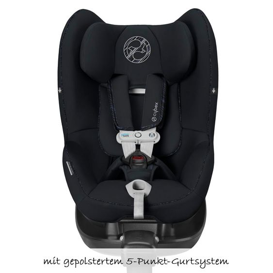 Cybex Reboarder-Kindersitz Sirona M2 i-Size mit Sensorsafe inkl. Base M - Urban Black