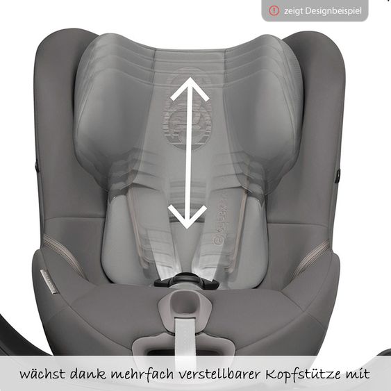 Cybex Reboarder-Kindersitz Sirona S i-Size inkl. Base M - Fancy Pink Purple