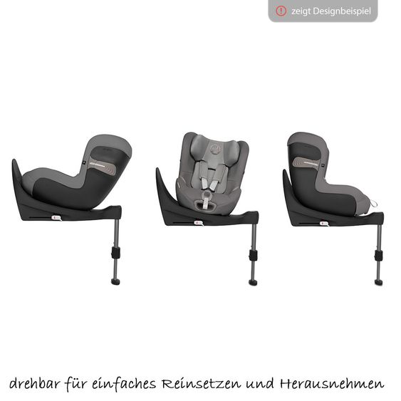 Cybex Reboarder-Kindersitz Sirona S i-Size inkl. Base M - Fancy Pink Purple