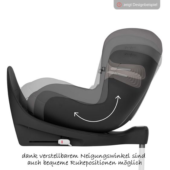 Cybex Reboarder-Kindersitz Sirona S i-Size inkl. Base M - Fancy Pink Purple