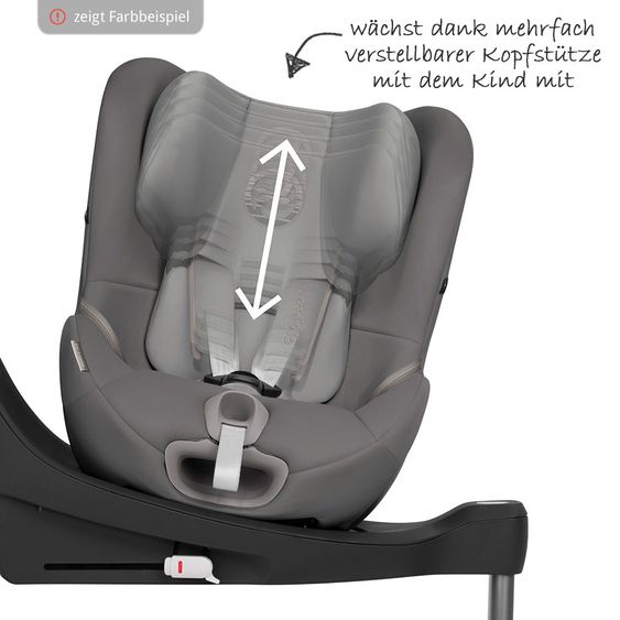 Cybex Reboarder-Kindersitz Sirona S i-Size inkl. Base - Passion Pink Purple