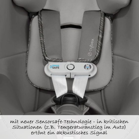 Cybex Reboarder child seat Sirona S i-Size with Sensorsafe incl. Base M - Manhattan Grey Mid Grey