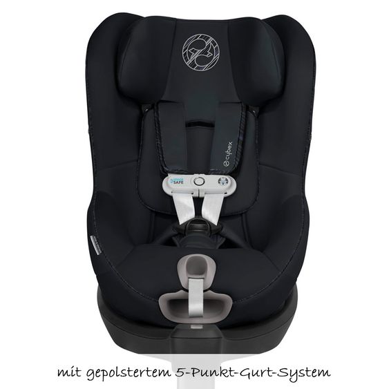 Cybex Reboarder-Kindersitz Sirona S i-Size mit Sensorsafe inkl. Base M - Urban Black