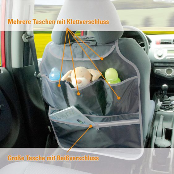 Diago Auto Organizer Rückenlehnenschutz - Grau